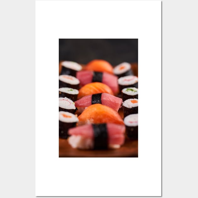 Variety of sushi freshly prepared Wall Art by naturalis